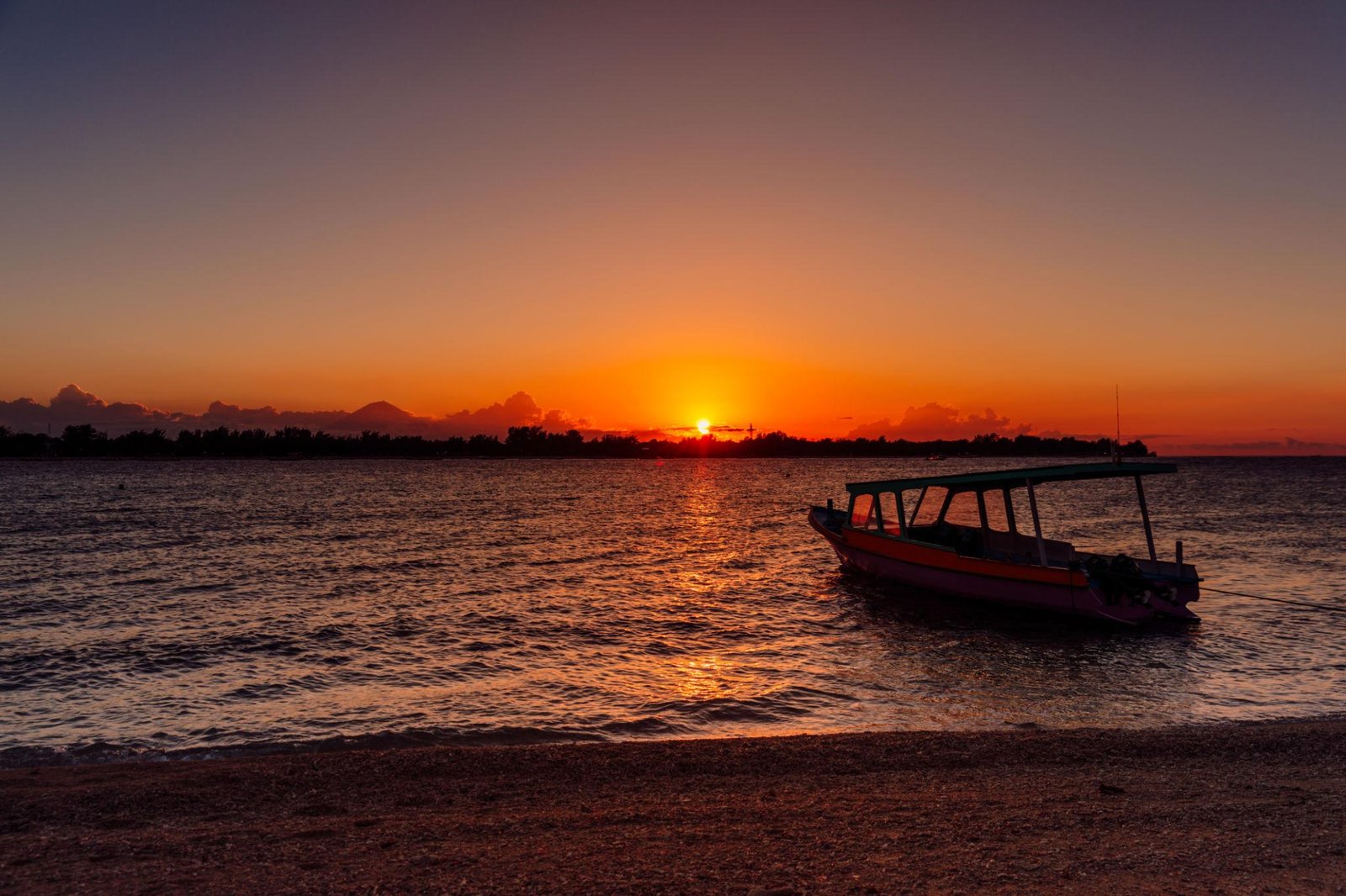 Boat at golden hour