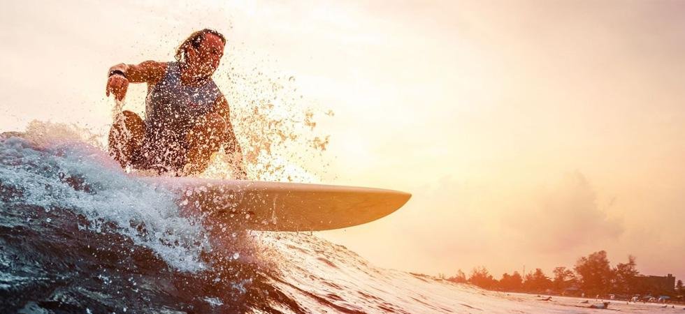 Board on the sand