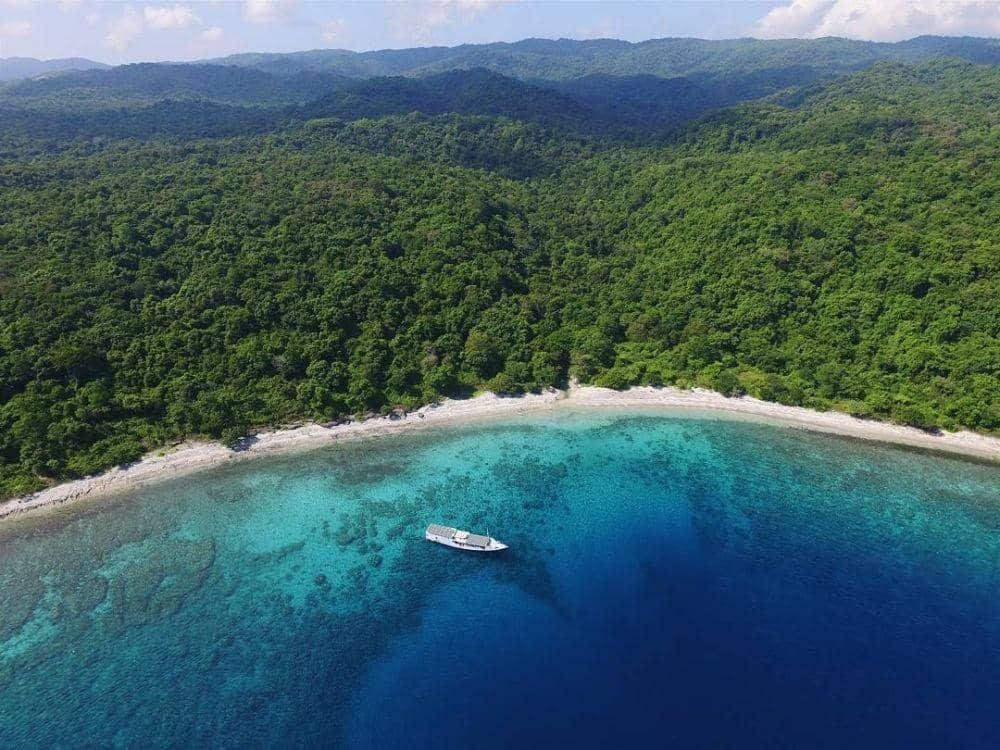 Moyo Island remote coastline