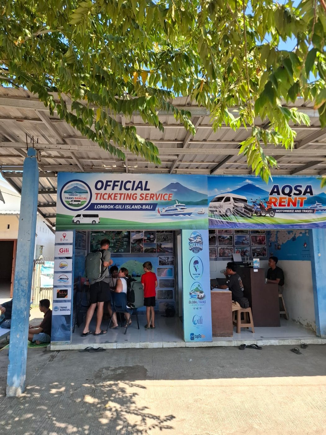 Trans Gili check-in office at Bangsal Harbour