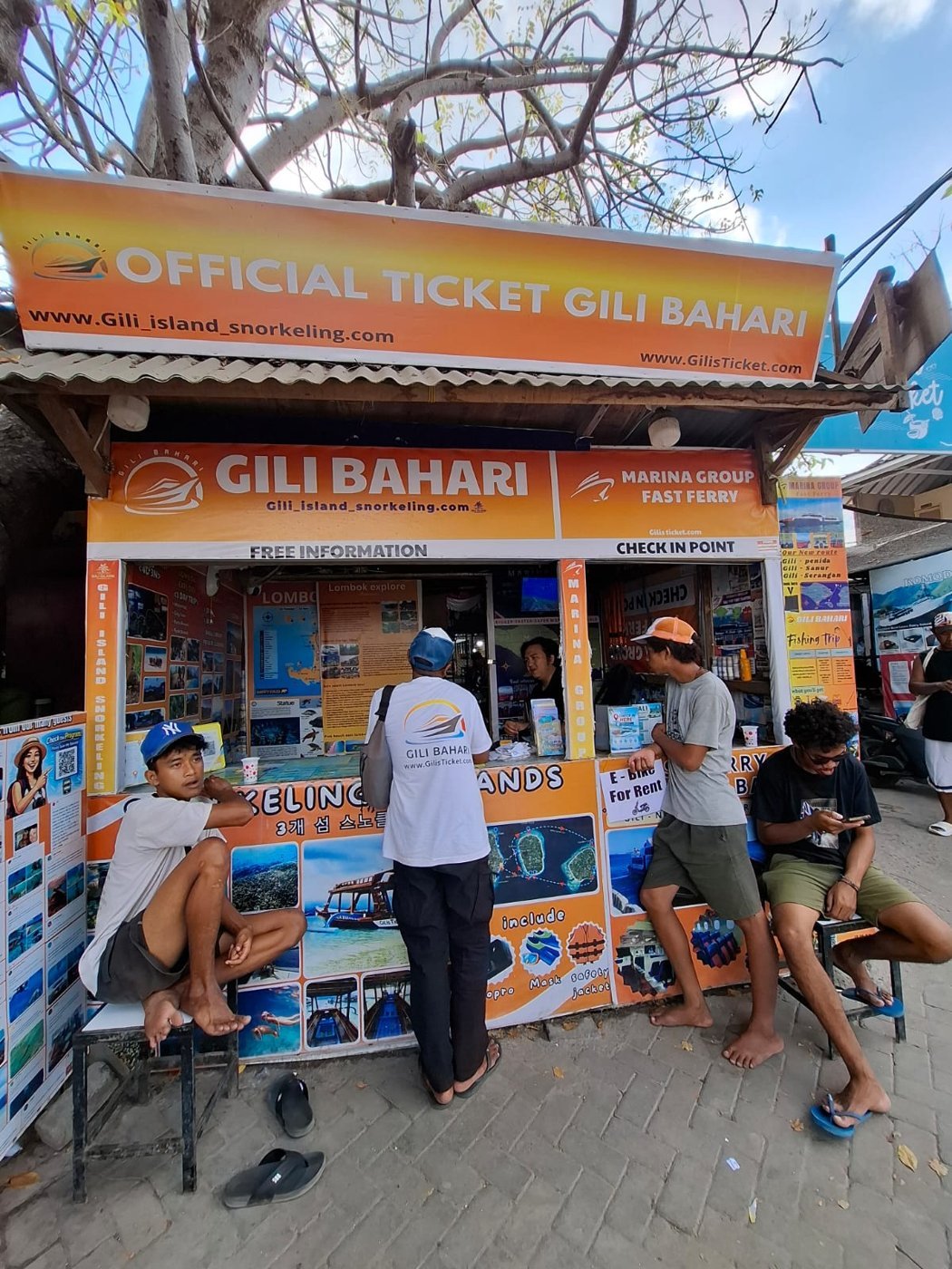 Gili Bahari official ticketing center at Gili Trawangan