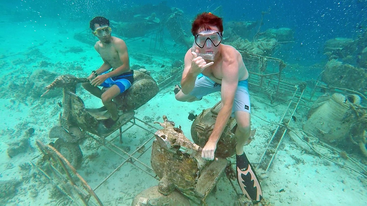 Guests exploring the underwater sculpture park